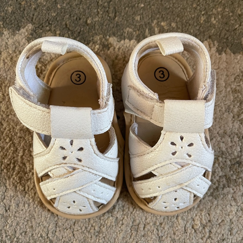 White Kids Sandals from Amazon